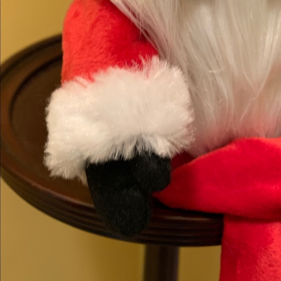 Festive Red and White Shelf Santa Gnome with dangling legs & moveable arms - Picture 3 of 12